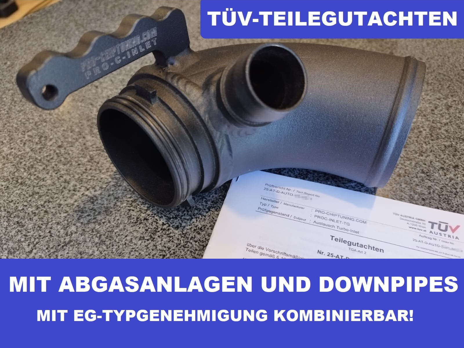 Turboinlet PROLINE für  VW Arteon inkl. TÜV-Teilegutachten